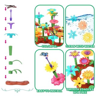 Đồ Chơi Xếp Hình Lắp Ghép Vườn Hoa Nhiều Chi Tiết Cho Bé, Đồ Chơi Lắp Ráp Giáo Dục Phát Triển Trí Tuệ Thông Minh 89096