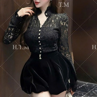 Áo Ren Phối Cúc Ngọc SAng CHảnh Nữ Thời Trang New Trend