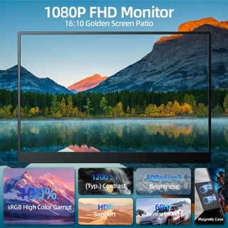 Màn Hình Di Động gaming Goojodoq 16 Inch 120% sRGB Cho Laptop Mở Rộng Đế Loa PS4 Android Switch HDMI