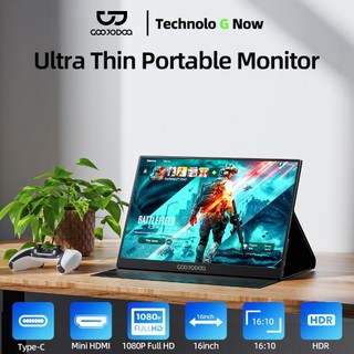 Màn Hình Di Động gaming Goojodoq 16 Inch 120% sRGB Cho Laptop Mở Rộng Đế Loa PS4 Android Switch HDMI