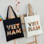 Túi tote vải canvas Việt Nam túi đeo vai đi học đi chơi thời trang hàn quốc đựng vừa A4 kích thước 35x40cm tota1021