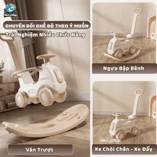 [Kèm Máy Phát Nhạc] Ngựa Bập Bênh Pakey Đa Năng Mới, Kèm Xe Thú Nhún Cao Cấp + Cầu Trượt, Bảo Hành Uy Tín