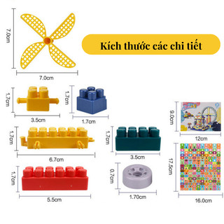 Bộ Đồ Chơi Lắp Ráp Ghép Hình Sáng Tạo Cho Bé, Đồ Chơi Trí Tuệ Lắp Ghép 200 Chi Tiết Thông Minh Thỏa Sức Sáng Tạo 89097
