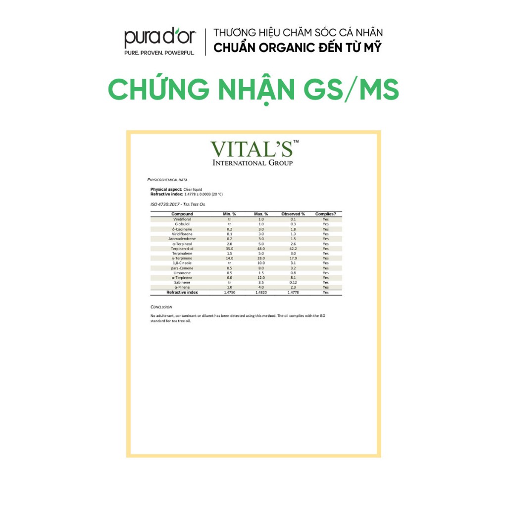 Ảnh Tinh dầu Sả Chanh hữu cơ nguyên chất PURA D’OR Therapeutic Grade Lemongrass Essential Oil 10ml 4