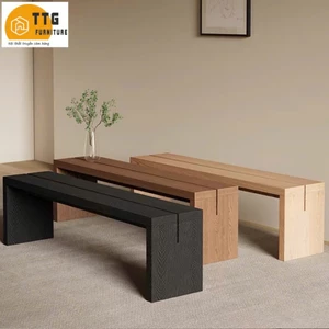 Ghế Băng Dài Gỗ Tự Nhiên đa năng Phong Cách Nhật Bản TGB05 TTG FURNITURE làm ghế, bàn decor chụp ảnh