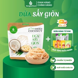 Dừa Sấy Giòn Nông Lâm Food snack healthy túi 45g