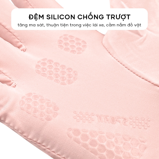 Bao Tay Nữ Chống Nắng UV Mát Lạnh Đệm Silicon Chống Tuột Upper You, Mở Đầu Ngón Tay - GLF01