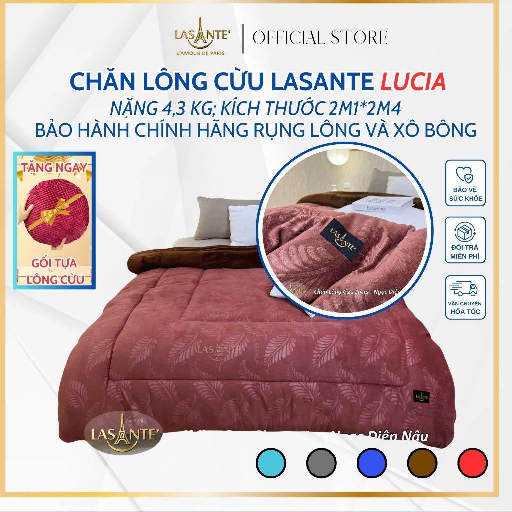 Đánh Giá Chăn Lông Cừu Đại Hàn Lucia Lasante 3 Lớp 2m1x2m4 - Ấm Vượt Trội