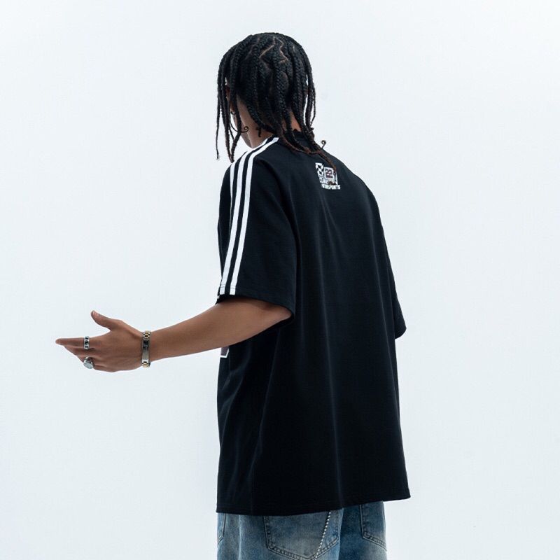 ÁI THUN FROM BOXY PHỐI VIỀN - IN CHỮ VER2 UNISEX NAM NỮ  THUN COTTON  DL260Gsm LOCAL  BRAND | TMTA45
