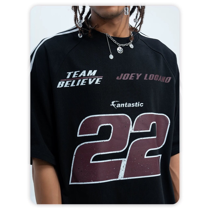 ÁI THUN FROM BOXY PHỐI VIỀN - IN CHỮ VER2 UNISEX NAM NỮ  THUN COTTON  DL260Gsm LOCAL  BRAND | TMTA45