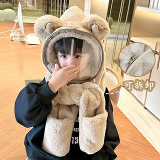 Mũ Len Trùm Đầu Cho Bé - Mũ Có Kính Chắn Gió Và Bao Tay Ấm Áp Cho Mua Đông - Kho Sỉ Gia Dụng Alulu