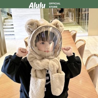 Mũ Len Trùm Đầu Cho Bé - Mũ Có Kính Chắn Gió Và Bao Tay Ấm Áp Cho Mua Đông - Kho Sỉ Gia Dụng Alulu