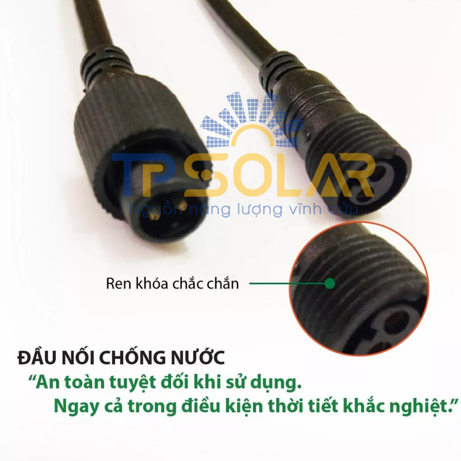 Ảnh Dây Nối 2 Đầu Dài 5m TP SOLAR Sử Dụng Cho Đèn Năng Lượng Mặt Trời Tấm Pin Rời 1