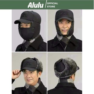 Mũ Nam Lót Lông Trùm Tai - Mũ Lưỡi Trai Nam Kèm Mặt Nạ Bảo Vệ Chống Gió Giữ Ấm - Kho Sỉ Gia Dụng Alulu