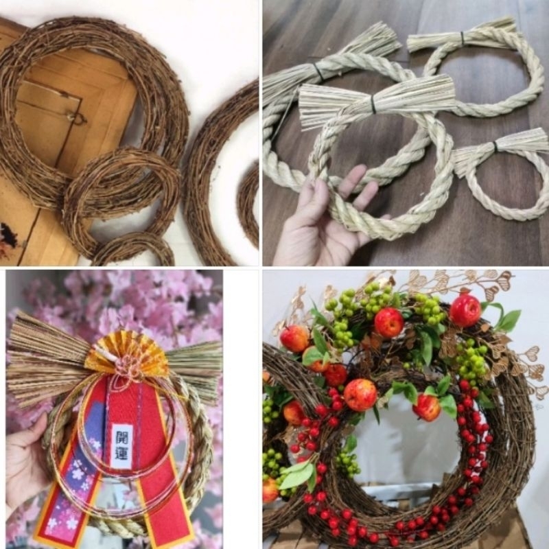 [VÒNG TẾT/ VÒNG NHẬT](CHỈ VÒNG)Vòng Shimenawa/Shimekazari trang trí vòng Tết/Vòng Nhật/vòng nguyệt quế Tết