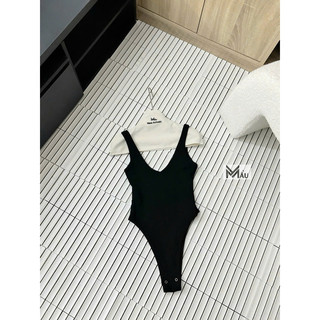 Áo body suits cổ tim ba lỗ hàng 2 lớp mix đồ siu tôn dáng