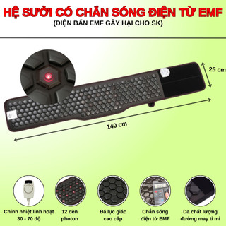 Đai Đá Nóng Hàn Quốc Carefit Công Nghê Nhiệt Sâu Kết Hợp Đèn Hồng Ngoại