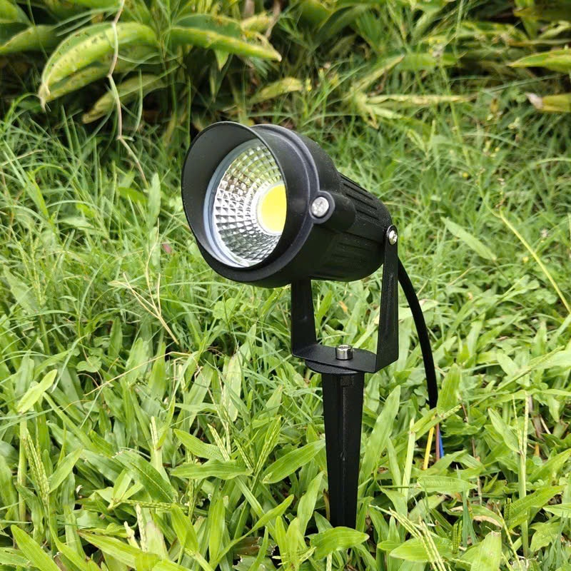 Đèn rọi cây rọi cột 5w ánh sáng vàng thân vỏ nhôm chống nước ngoài trời ...