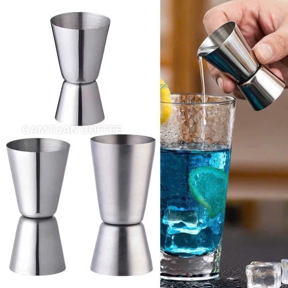 Ly đong định lượng Jigger INOX cao cấp 2 đầu có chia vạch loại 15/30ml ...