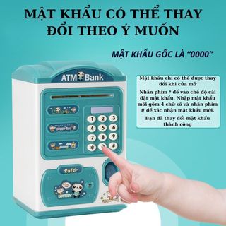 Đồ Chơi Két Sắt Mini Mở Khoá Bằng Vân Tay Có Khoá Mật Khẩu An Toàn Siêu Dễ Thương Cho Bé 89101