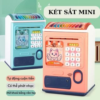 Đồ Chơi Két Sắt Mini Mở Khoá Bằng Vân Tay Có Khoá Mật Khẩu An Toàn Siêu Dễ Thương Cho Bé 89101