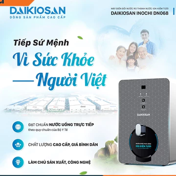 Máy lọc nước RO Daikiosan X-Guard DSW-32010M in 2D, Máy biến đổi nước RO thành nước ion kềm tươi Daikiosan DN068