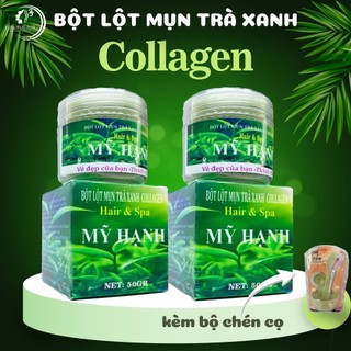 Bột lột mụn trà xanh collagen Mỹ Hanh ,làm sạch mụn cám mụn đầu đen,chất bả nhờn ,50g