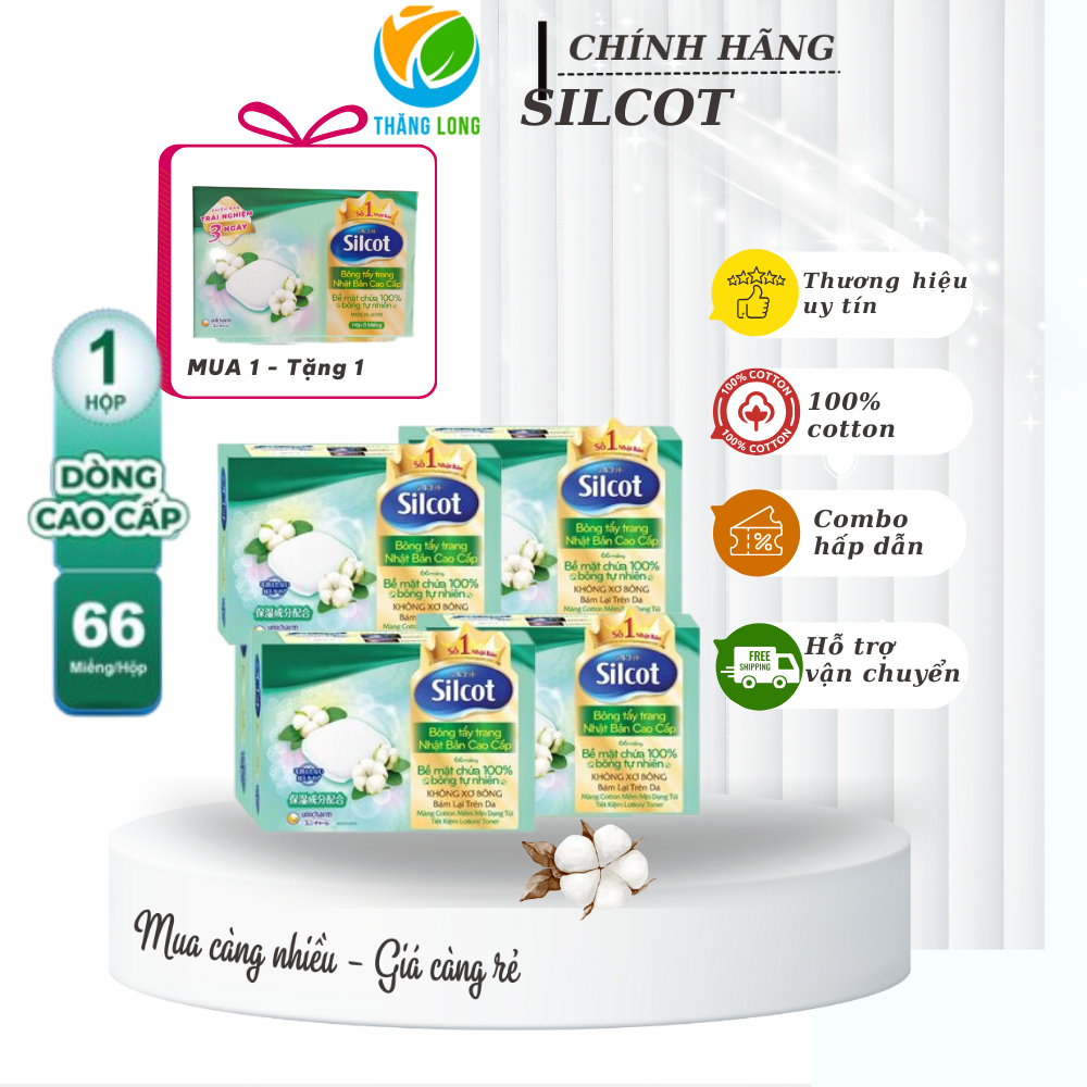 Combo Bông tẩy trang Silcot cao cấp 66 miếng Chính Hãng | Shopee Việt Nam