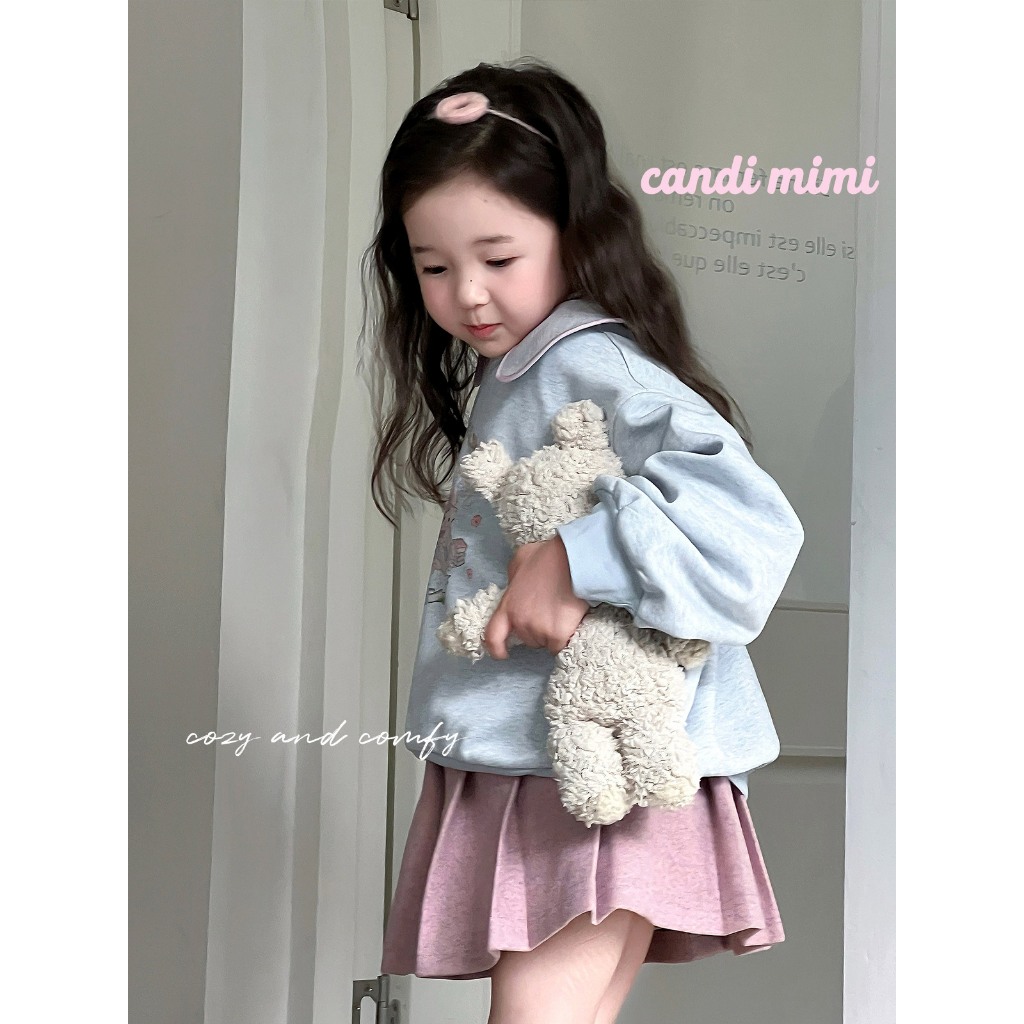 CANDIMIMI Áo sweater thỏ cổ tích - Phong cách Hàn Quốc