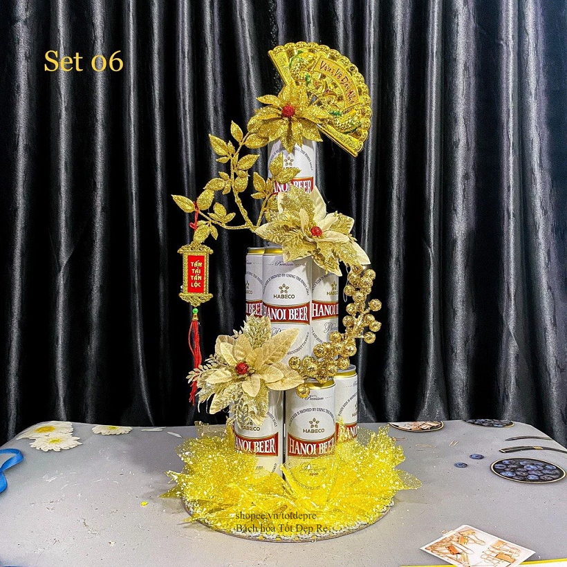 Tặng keo nến . Set phụ kiện trang trí tháp bánh Oản tài lộc rẻ đẹp
