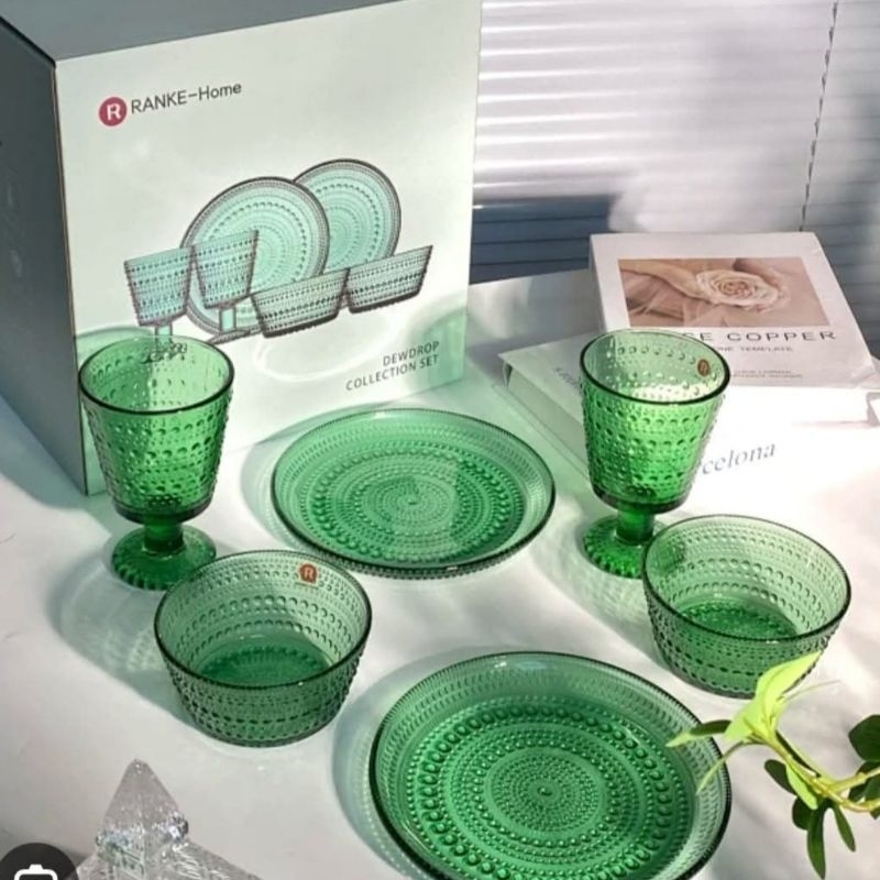 🇩🇪 BỘ/ SET 6 MÓN CỐC, BÁT, ĐĨA, LY THỦY TINH CAO CẤP VIOLA/ RANKE HOME |  Shopee Việt Nam