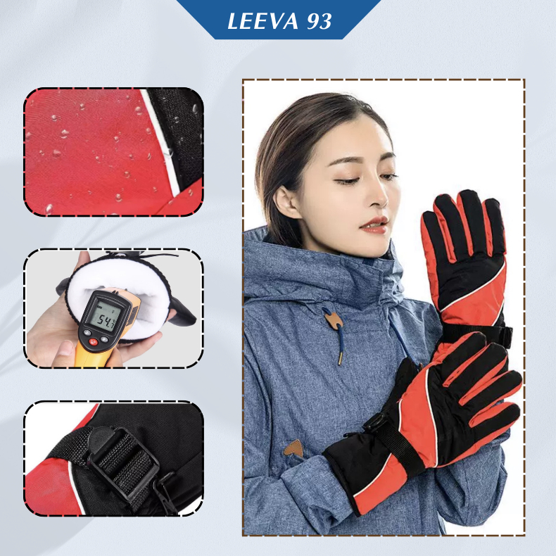 Găng tay đi xe máy mùa đông giữ ấm lót nỉ chống gió chống nước PK10