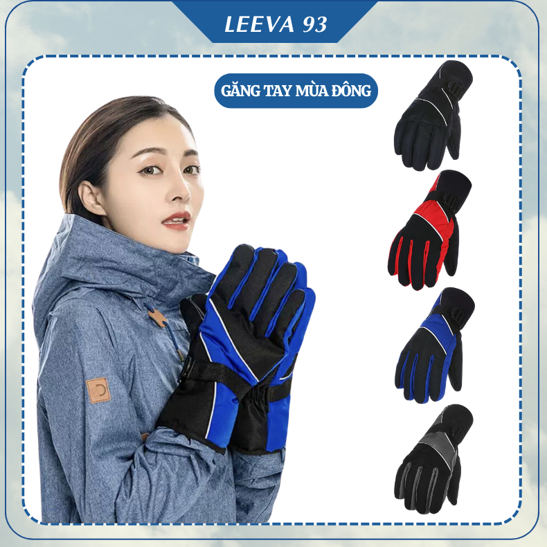 Găng tay đi xe máy mùa đông giữ ấm lót nỉ chống gió chống nước PK10