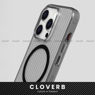 Ốp Lưng Trong Suốt Vân Sọc Cho iPhone 17 Pro Max Vòng Từ Tính Popkon