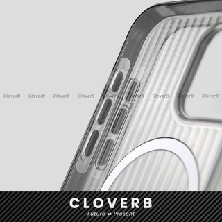 Ốp Lưng Trong Suốt Vân Sọc Cho iPhone 17 Pro Max Vòng Từ Tính Popkon