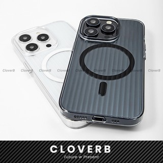 Ốp Lưng Trong Suốt Vân Sọc Cho iPhone 17 Pro Max Vòng Từ Tính Popkon