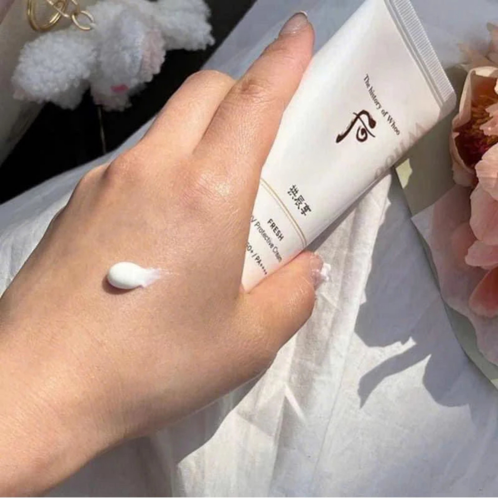 1404- Kem Chống Nắng Dành Cho Da Nhạy Cảm The History Of Whoo Gongjinhyang  Fresh Uv Protective Cream Spf 50+/Pa++++ | Shopee Việt Nam