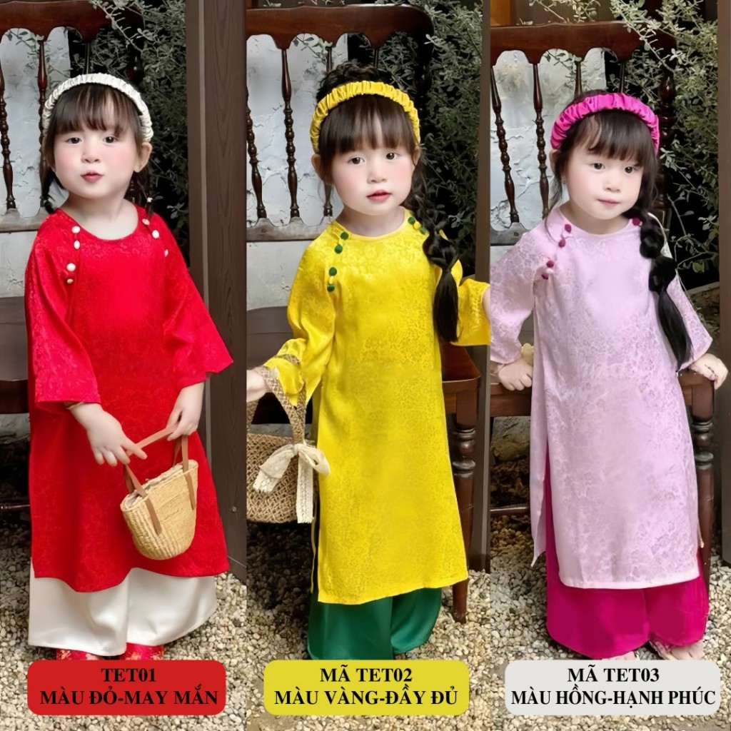 Áo Dài Trắng Cho Bé Gái 𝗟𝗮𝗻𝗹𝗲𝗲 𝗙𝗮𝘀𝗵𝗶𝗼𝗻 Mã TET
