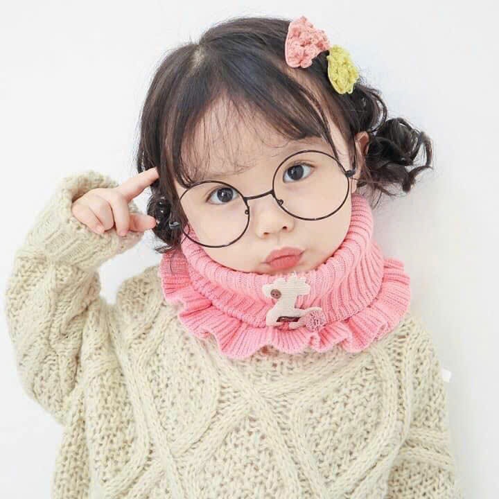 KHĂN ỐNG LEN NHÚN BÈO CHO BÉ YÊU