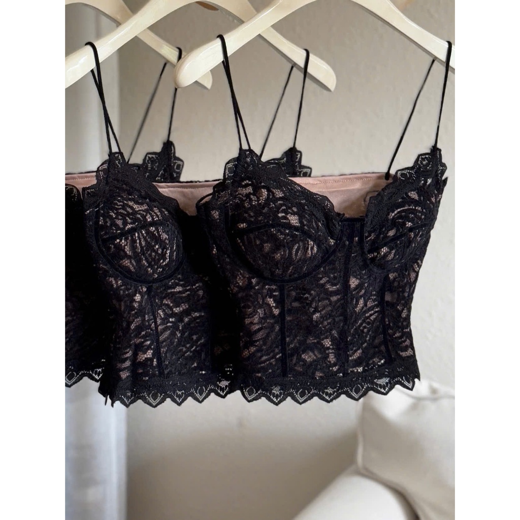 Áo Bra Đen- Hàng Thiết Kế- Màu Đen và Trắng Kem- TYCLOTHING