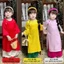 Áo dài Tết áo dài bé trai-gái gấm hoa cao cấp May Mắn - Hạnh Phúc - Đủ Đầy 7-32kg - Mã TET
