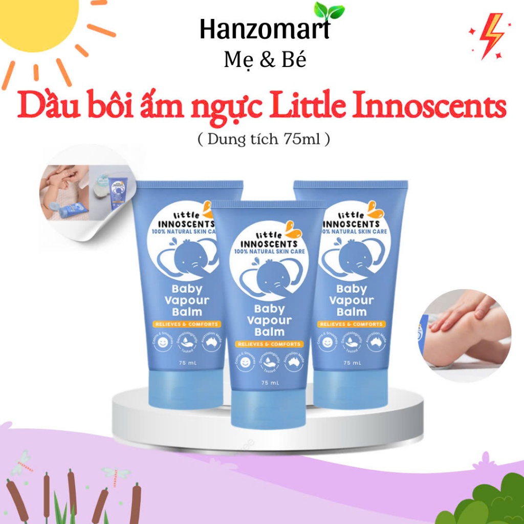 Dầu bôi ấm ngực Little Innoscents Winter Blue Balm của Úc, 75ml