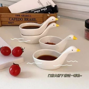 Đĩa Gốm Sứ Thiên Nga Đựng Nước Chấm