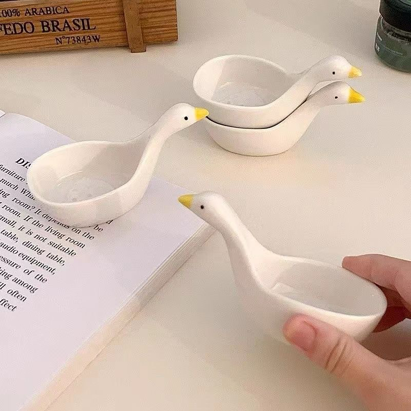 Đĩa Gốm Sứ Thiên Nga Đựng Nước Chấm