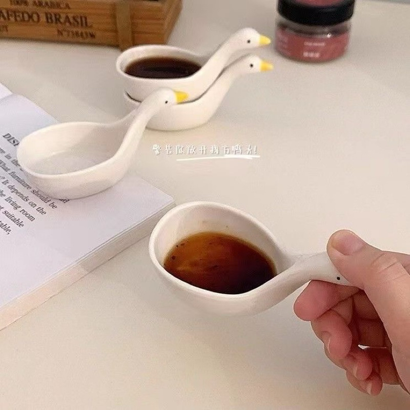 Đĩa Gốm Sứ Thiên Nga Đựng Nước Chấm