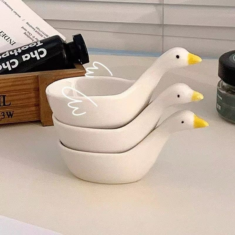 Đĩa Gốm Sứ Thiên Nga Đựng Nước Chấm
