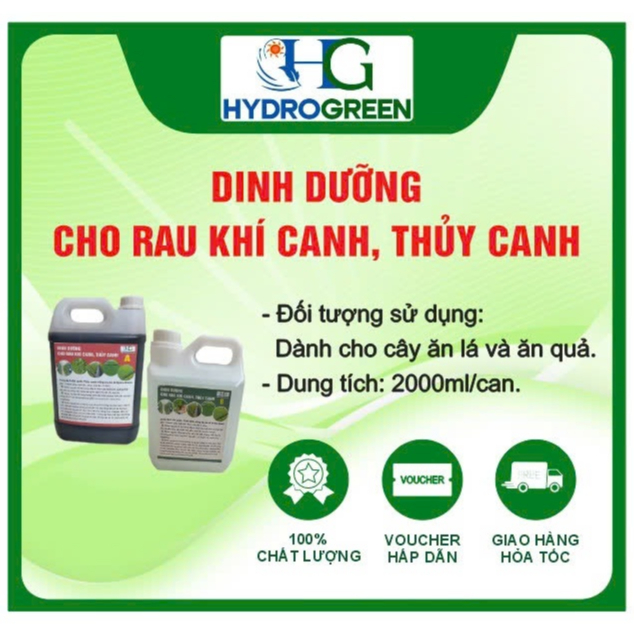 Dinh dưỡng thuỷ canh, khí canh dành cho rau ăn lá và ăn quả ( 4 lít )