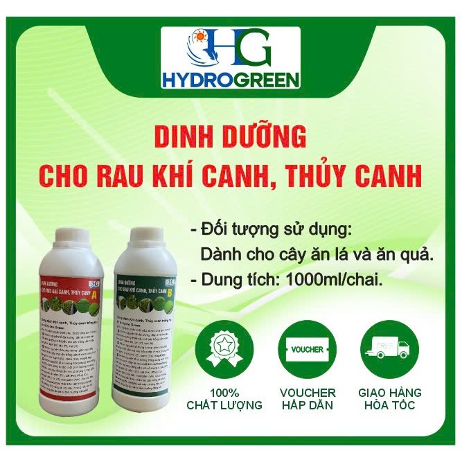 dinh dưỡng khí canh, thủy canh cho cây ăn lá và ăn quả (2 lít)