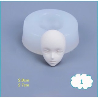 Khuôn mặt bằng silicon dùng trong tạo hình đất sét, tạo hình chibi,DIY..