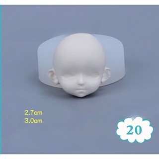 Khuôn mặt bằng silicon dùng trong tạo hình đất sét, tạo hình chibi,DIY..